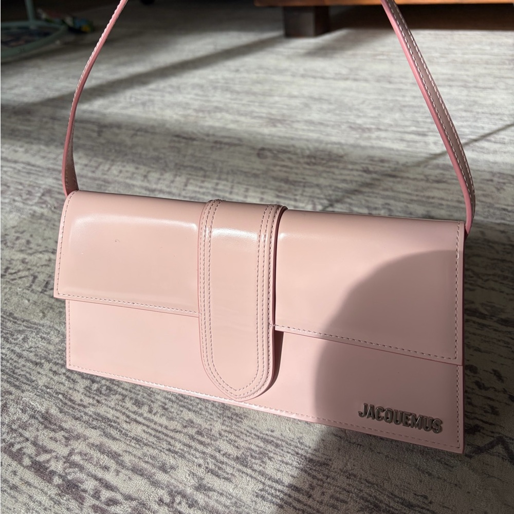 Jacquemus le bambino long - baby Pink Leather Women's Shoulder Bag